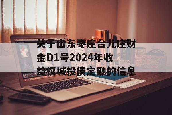 关于山东枣庄台儿庄财金D1号2024年收益权城投债定融的信息